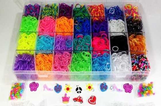 Hundreds of loom bands for sale