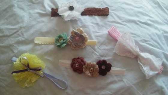 I handmake headbands for babies and older