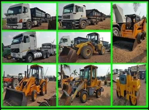 I want redundant trucks, earthmoving epqt, farming machinery etc.