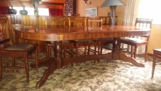 Imbuia dining table 8 seat with sideboard