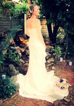 imported white chiffon wedding dress