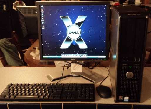 In mint condition Dell Desktop complete with 17quot LED Screen, mouse, keyboard and Canon Laser Printer