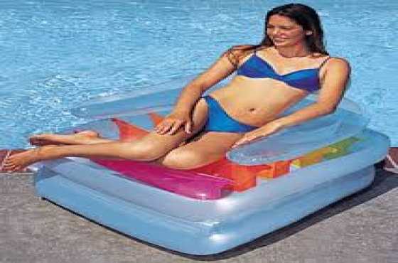 Inflatable 2 in1 pool loungebed