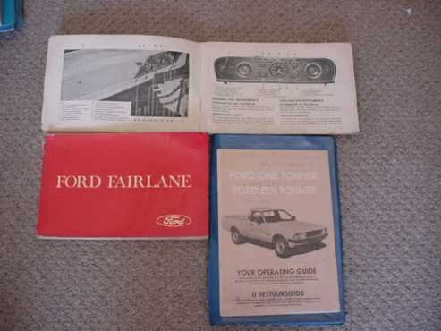 Instruction manuals F150, fairlane, 1600 pu