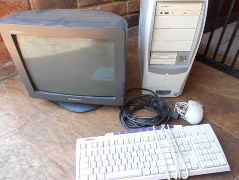 Intel Celeron desktop with monitor