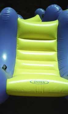 intex inflatable pool loungerschairs x2