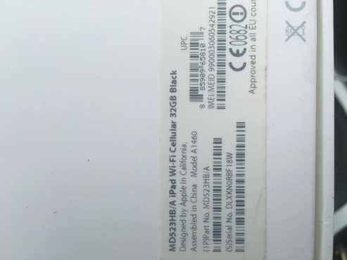 Ipad 4th Generation 32 GIG Black