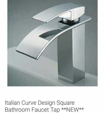 Italian Curve Design Square Bathroom Faucet Tap