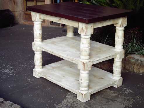 Ivory Distressed Butchers Block (1000x700x855)