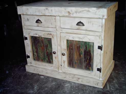 Ivory Distressed Kitchen Cupboard