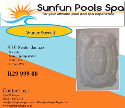 Jacuzzis, Jacuzzi Covers and more this Winter