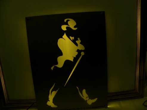 JOHNNY WALKER new LOGO, Solid perspex Display with background light.