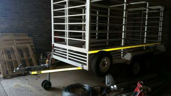 Karet vervaardig Bees sleepwae cattle trailer