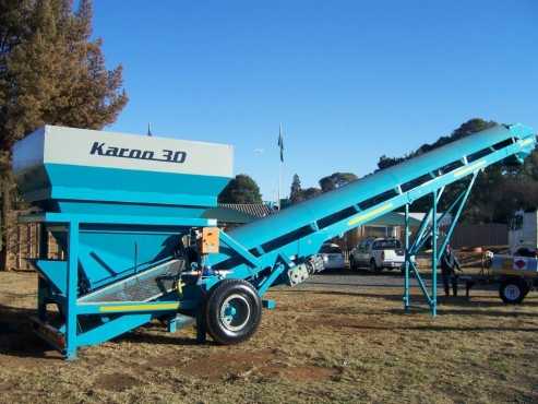 KAROO 30 HEAVY DUTY MOBILE CONCRETE BATCHING PLANTS FOR READYMIX ON SITE