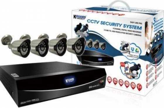 KGuard 8 Channel Easy Link Series  4 Cameras Combo Ki