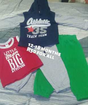 Kiddies athletic clothes