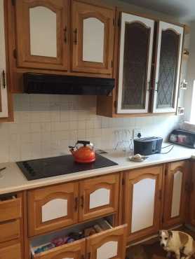 Kitchen - Solid Oak with Led Light Glass