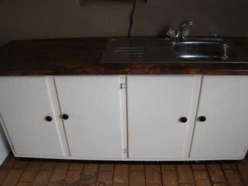 Kitchen unit (Wood) with zink and tap