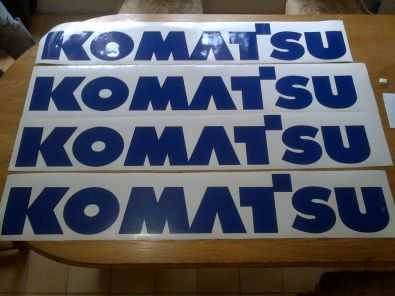 Komatsu decals stickers graphics, spray stencils