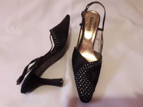 Ladies Satin and diamante heel shoes for Sale  S9