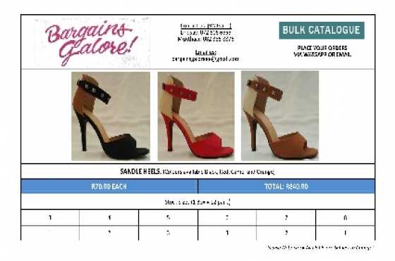 Ladies shoes in bulk