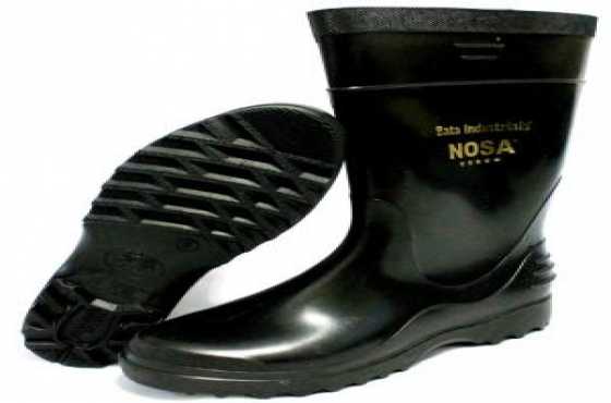 Ladies Wayne Black Gumboot, Wayne Full Black Gumboot, Ladies white dairy gumboot