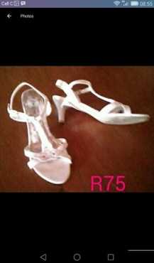 Ladies white stilettos