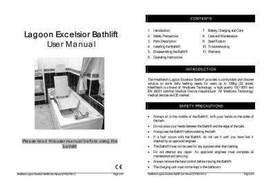 Lagoon Excelsior Bathlift