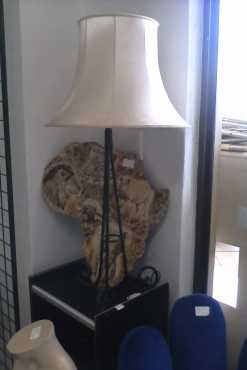 Lamp with white lamp shade