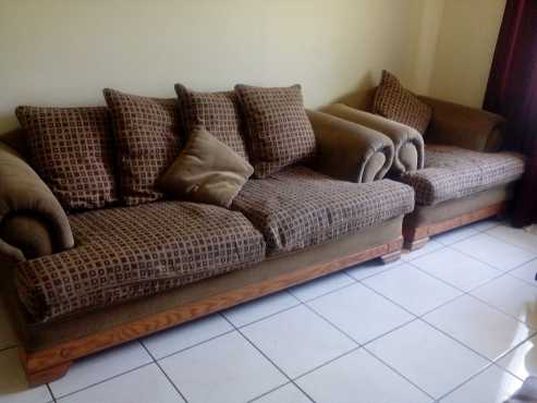 Large 3, 2 amp 1 Seater Lounge Suite For Sale