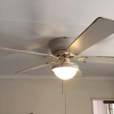 Large ceiling fan with 5 blades