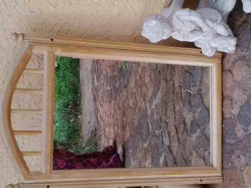 Large Mirror in Oak Frame