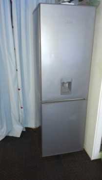 Large silver KIC double door Fridge freezer.