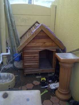 Large wooden dog house still new to small for my great dane