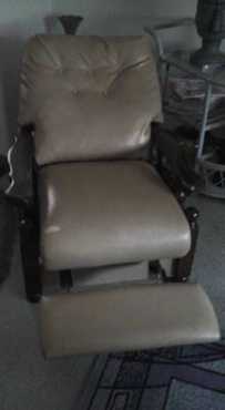 Lazy boy chair leather tan