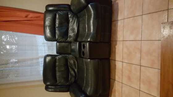 lazy boy couches. black leather