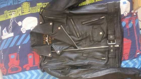 Leather bike jacket new