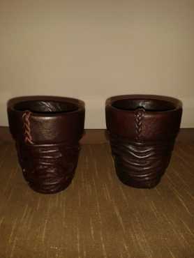 LEATHER BOUND POTS