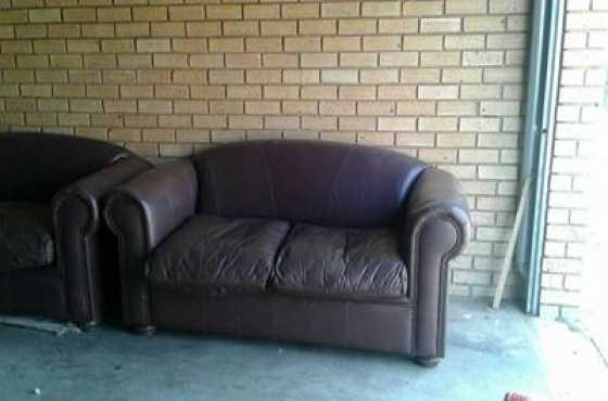 Leather couches (2) for sale