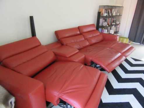 Leather, Electronic Recliner Couch, Fantastic condition