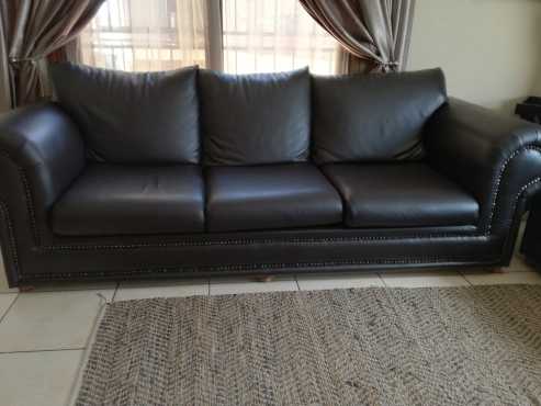 Leather look 3amp2 seater couchsofas in dark brown