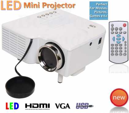 LED Multimedia HDMI Compatible LED Mini Data Projector Brand New From The Box with Accessories