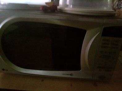 LG silver microwave large R500