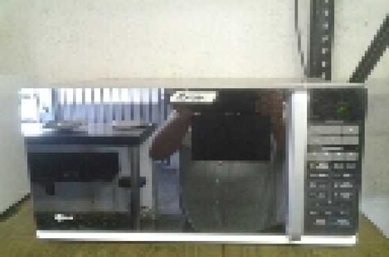 LG silver microwave oven