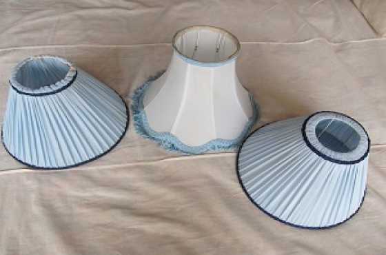 Light Blue Lampshades and Pink Tins