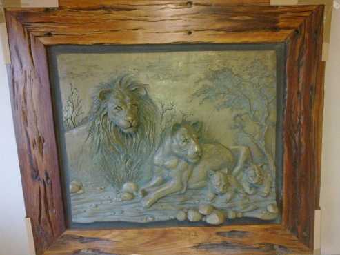 Lions and Cubs Sculpture