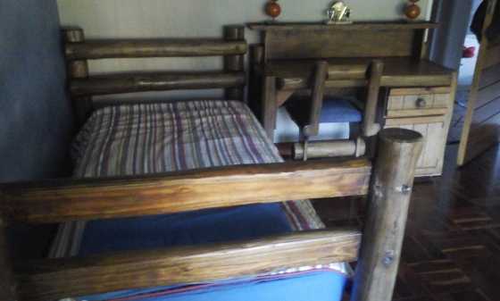 Log bunkbed