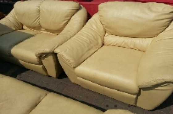 lounge suite 3.2.1 seater leather for sale