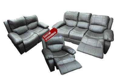 LOUNGE SUITE LEATHER RECLINER GC816B CHOCOLATE BRO