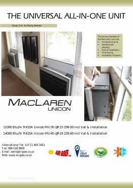 MacLaren 11 000 BTU and 14 000 BTU Console Inverter Air Conditioning Units